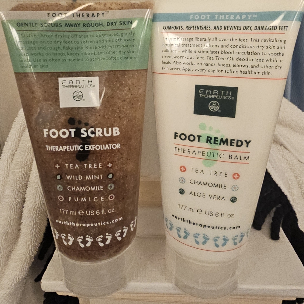 Earth foot scrub and lotion